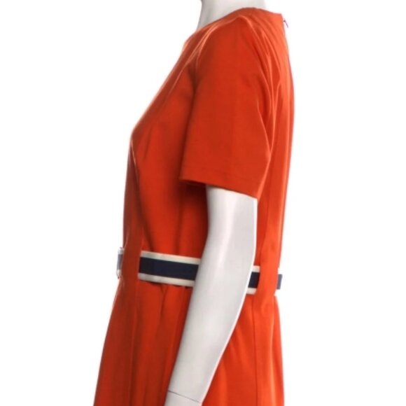 Akris Punto Bold Orange Midi Dress - Picture 4 of 15